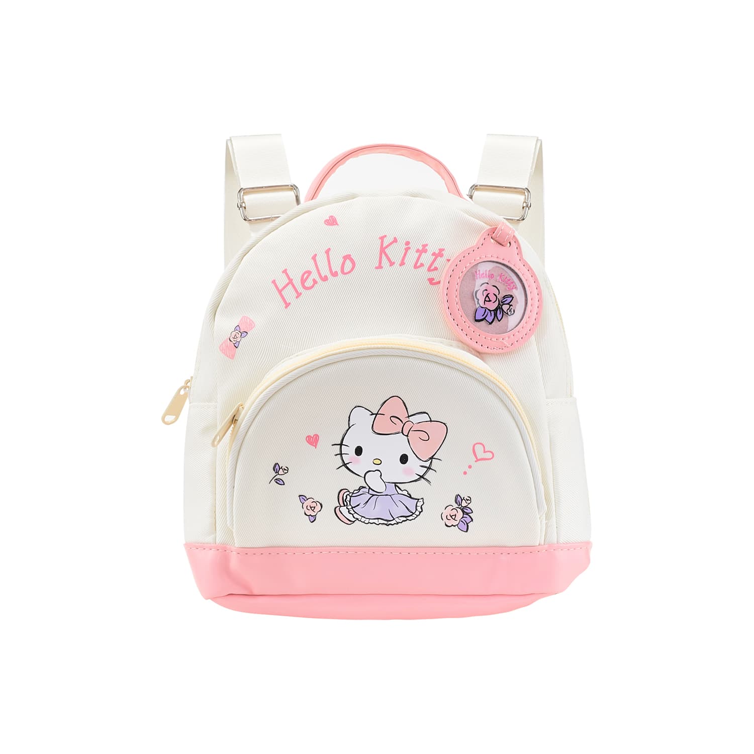 Рюкзак Sanrio Hello Kitty Полиэстер Рюкзак Женский Белый Розовый - изображение 1