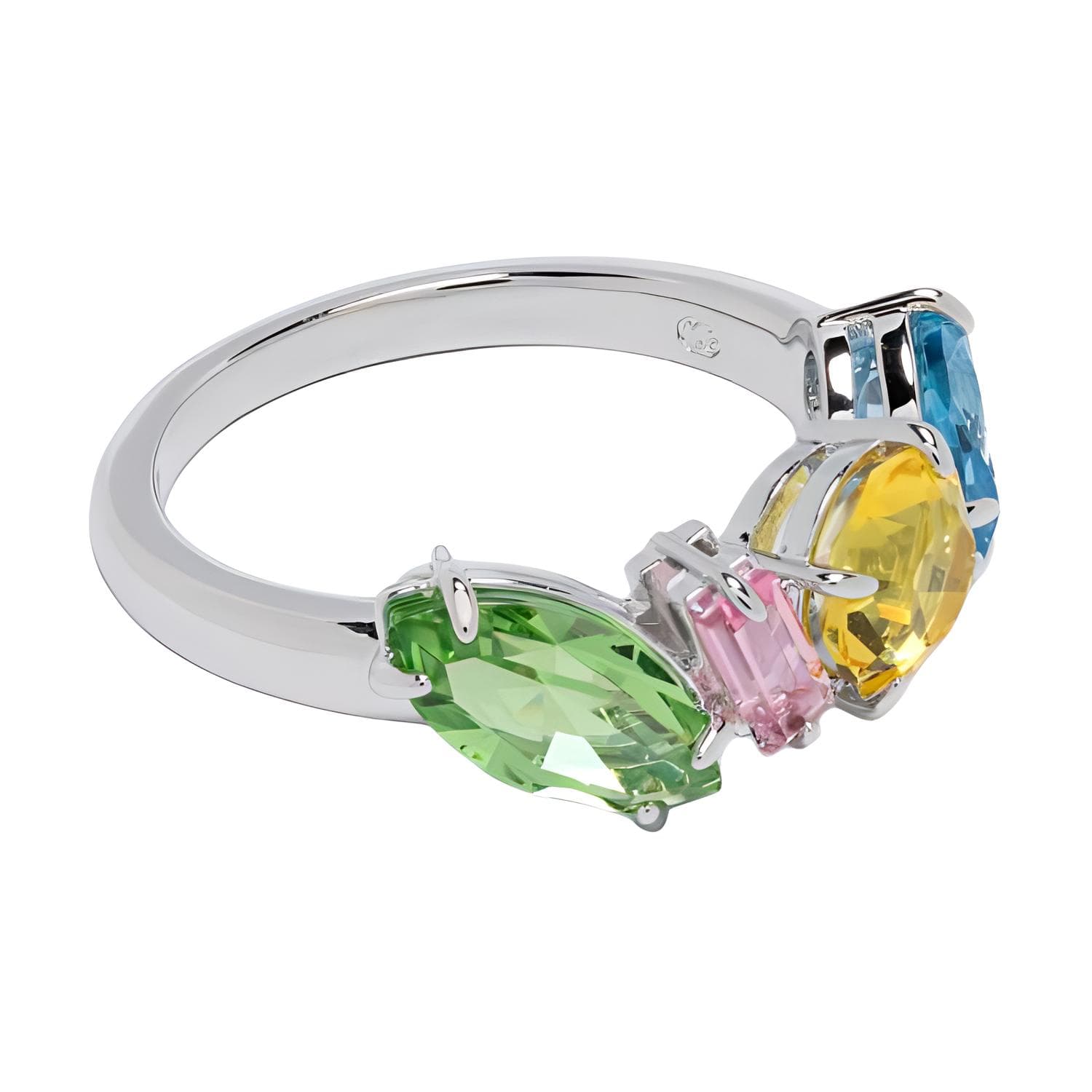 Кольцо Swarovski Металлические Кольца Женские Серебряные - изображение 2