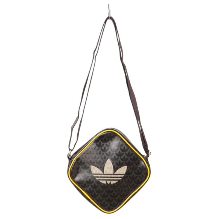 Мини-сумка Adidas Originals Трилистник ПУ (полиуретан) Сумка через плечо Унисекс Темно-коричневый - изображение 4