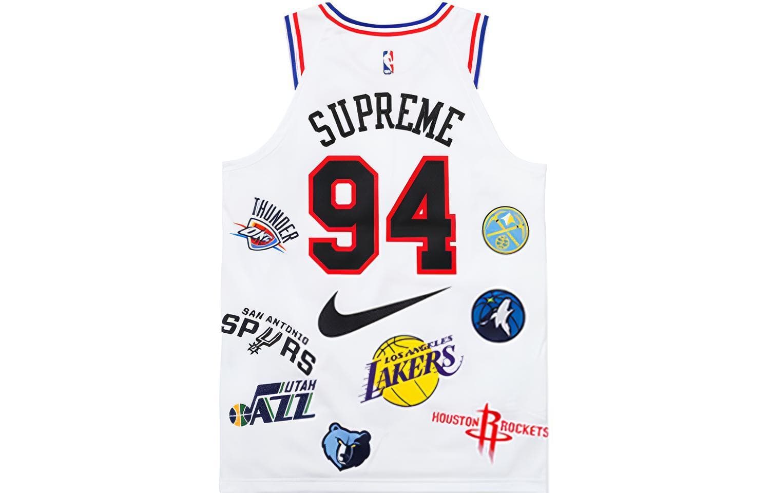 Баскетбольная майка Supreme x Nike NBA Sleeveless Basketball Jersey White - изображение 2