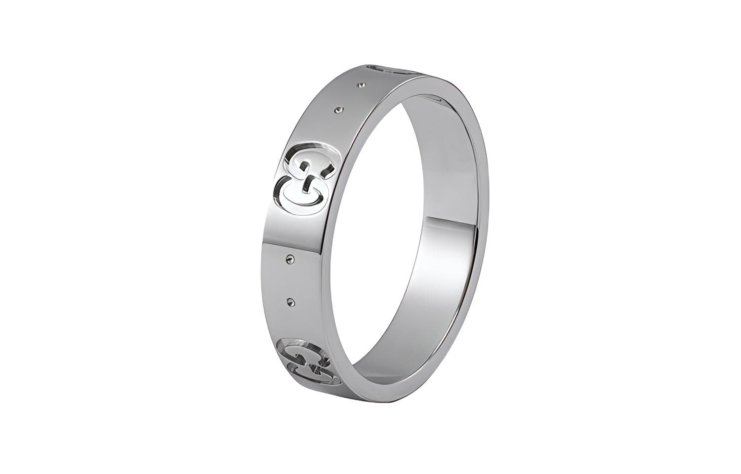Кольцо GUCCI Icon 18K White Gold Ring - изображение 5