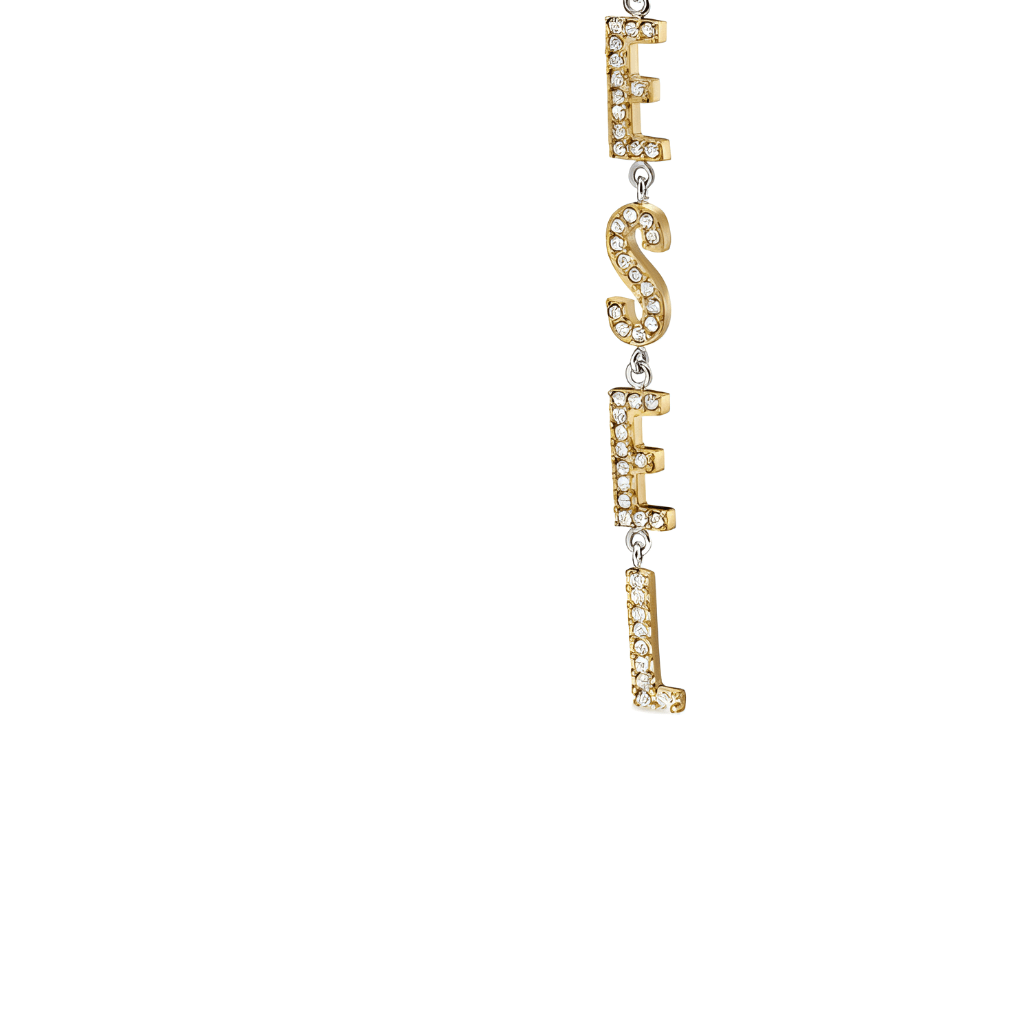 DIESEL Rhinestone Нержавеющая сталь Серьги Женские Золото - изображение 3
