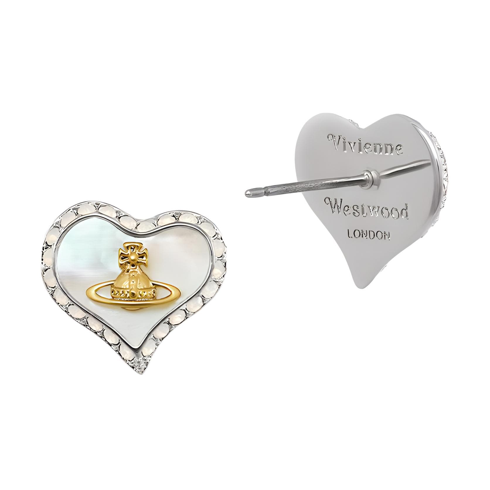 Серьги Серьги-гвоздики Vivienne Westwood для женщин серебряные с серебряными центрами - изображение 2