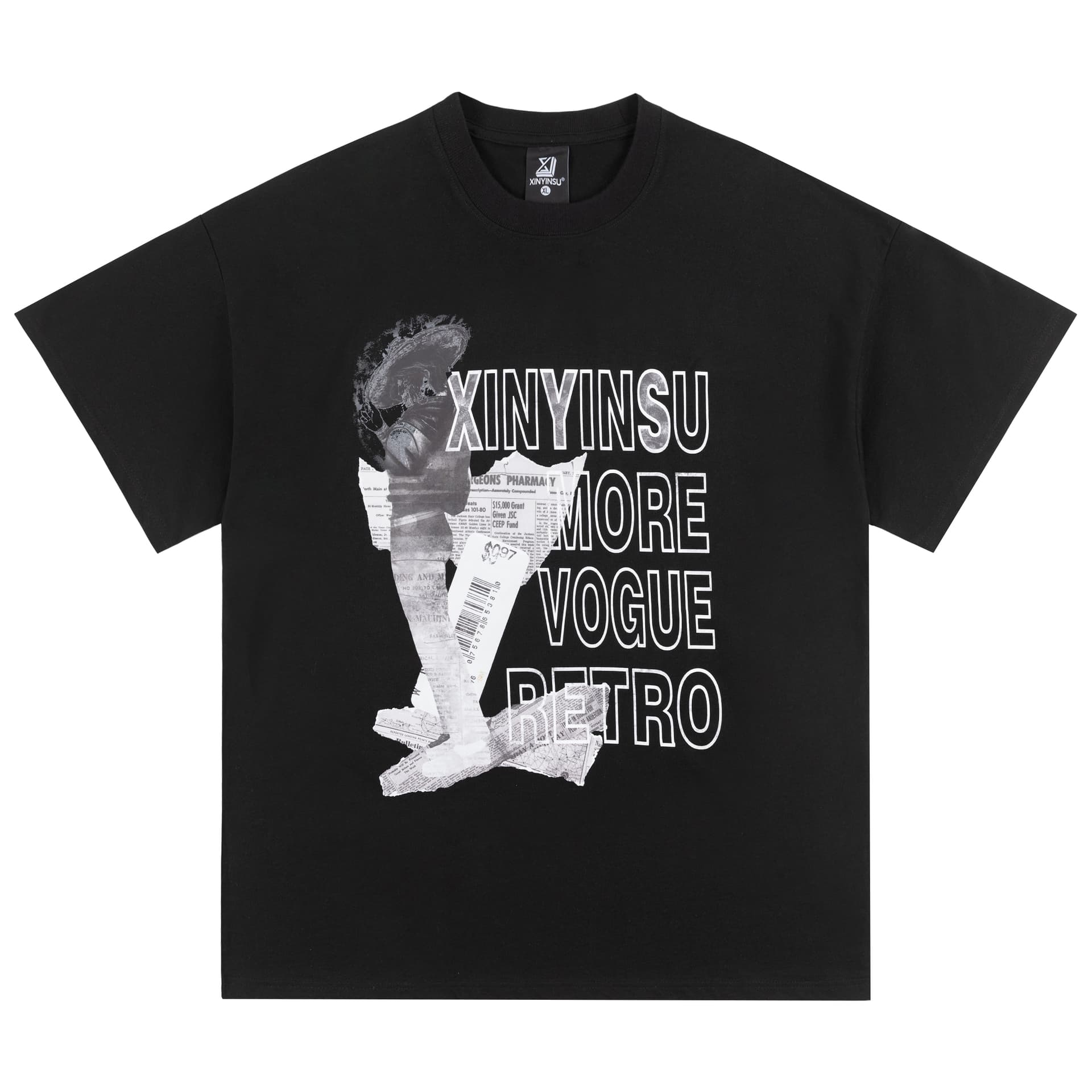 Футболка XINYINSU 25SS T-Shirt Унисекс Черный - изображение 1
