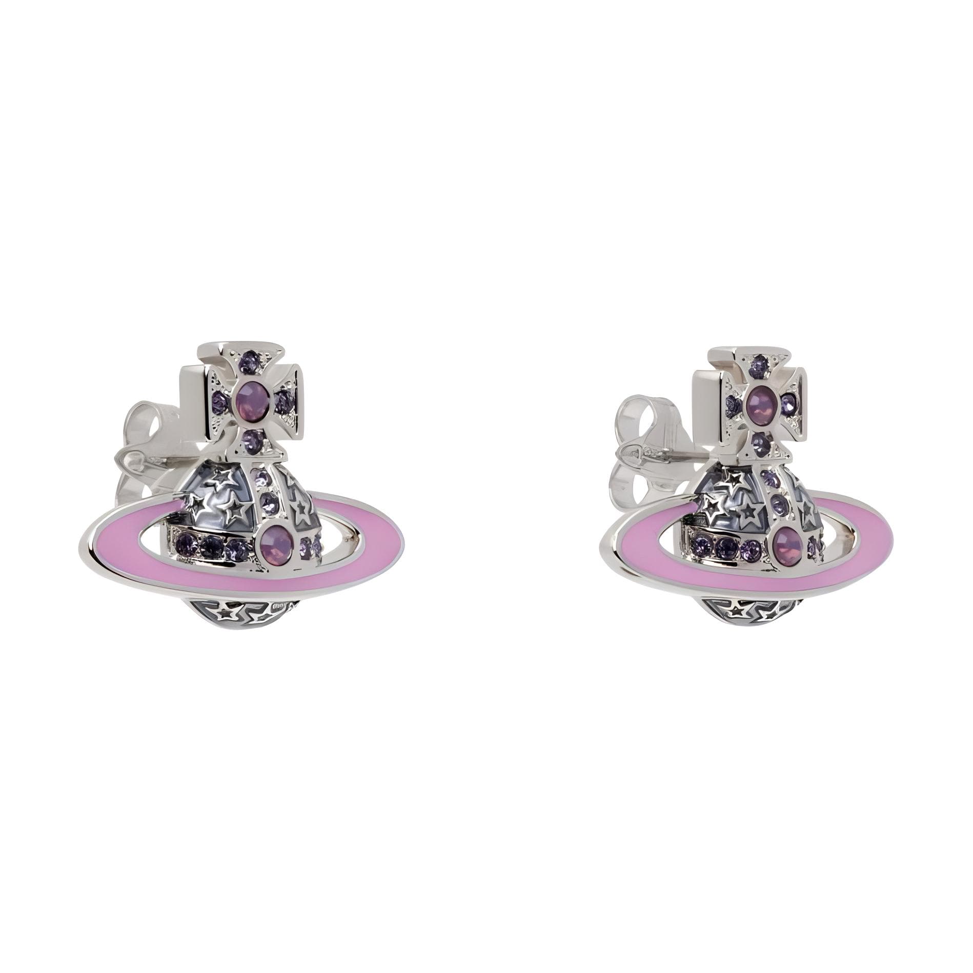 Серьги Vivienne Westwood Оригинальный дизайн Серьги с брассовыми штифтами Женские Фиолетовые - изображение 2