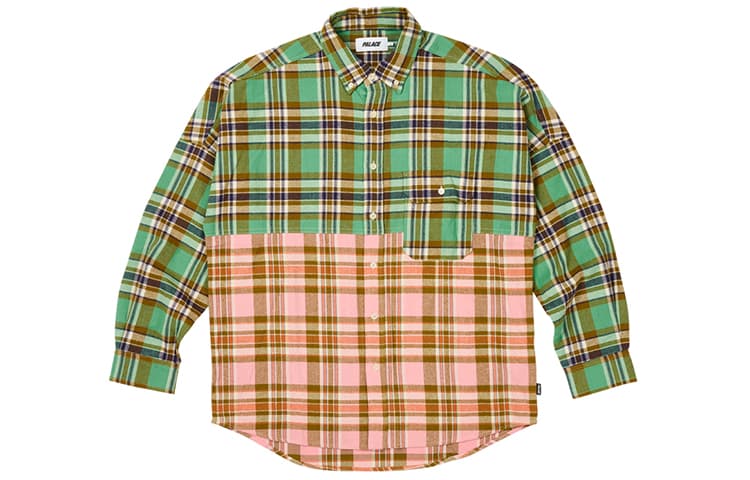 Рубашка PALACE FW23 CHECKMATE DROP SHOULDER SHIRT Унисекс Зеленый - изображение 1