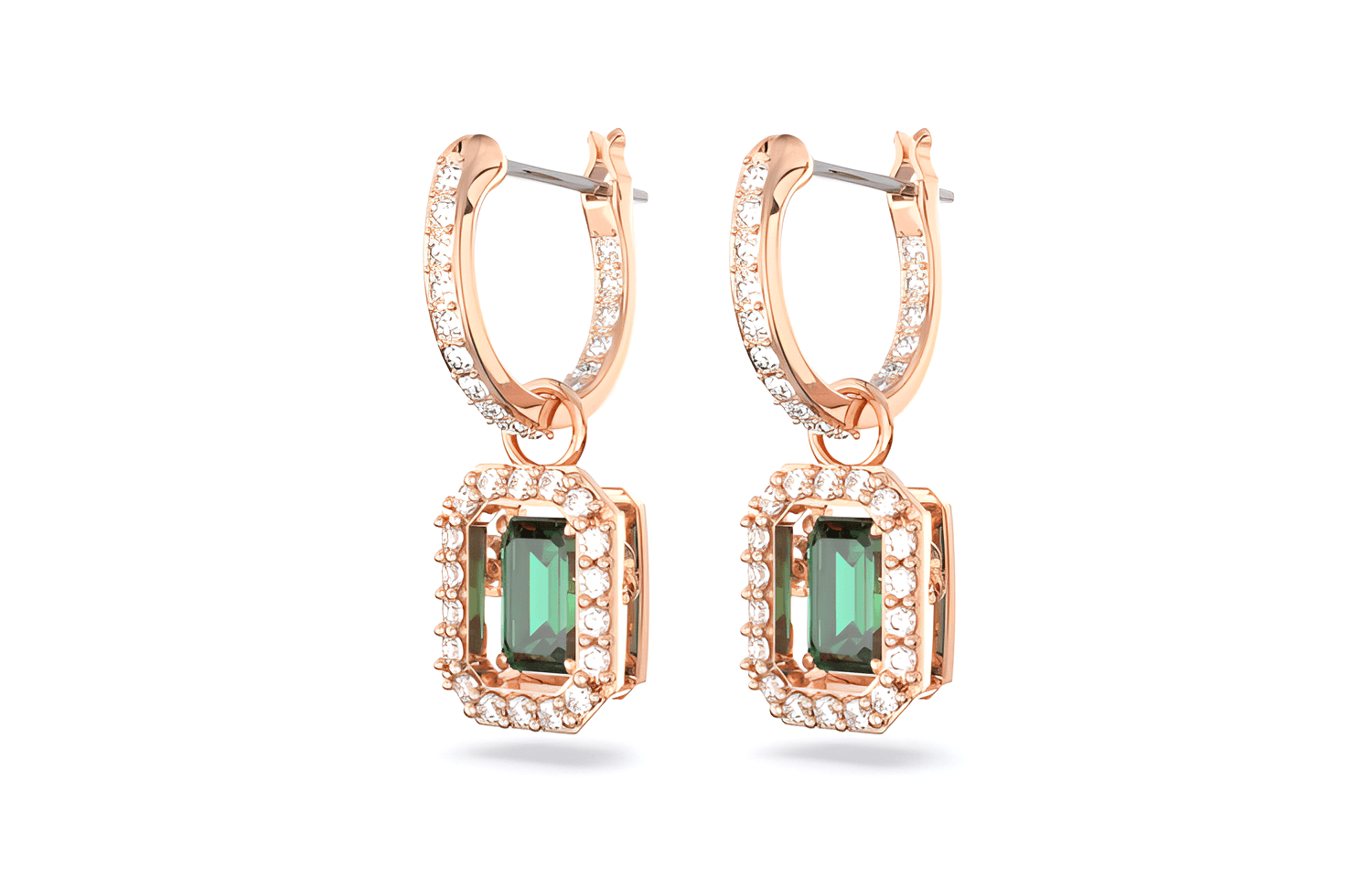 Серьги Серьги Swarovski Una Унисекс Розовое Золото - изображение 3
