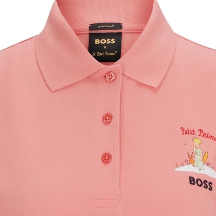 Платье HUGO BOSS Короткое платье с короткими рукавами женское розовое - изображение 2