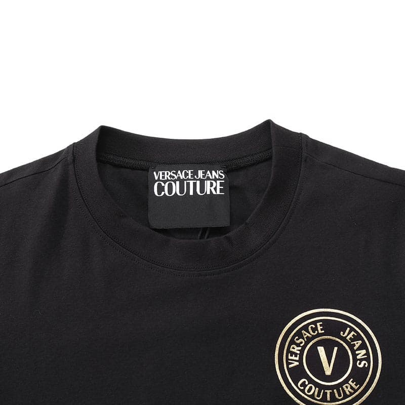 Платье VERSACE JEANS COUTURE Короткое платье с короткими рукавами женское черное - изображение 3