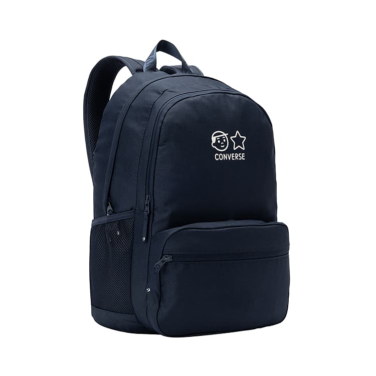 Рюкзак Converse ×Noritake 18L Повседневный Универсальный Модный Большой объем Совместная коллекция Полиэстер Рюкзак Унисекс Парный Темно-синий - изображение 4