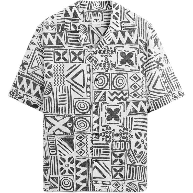 Рубашка ZARA Striped Print Shirt - изображение 1