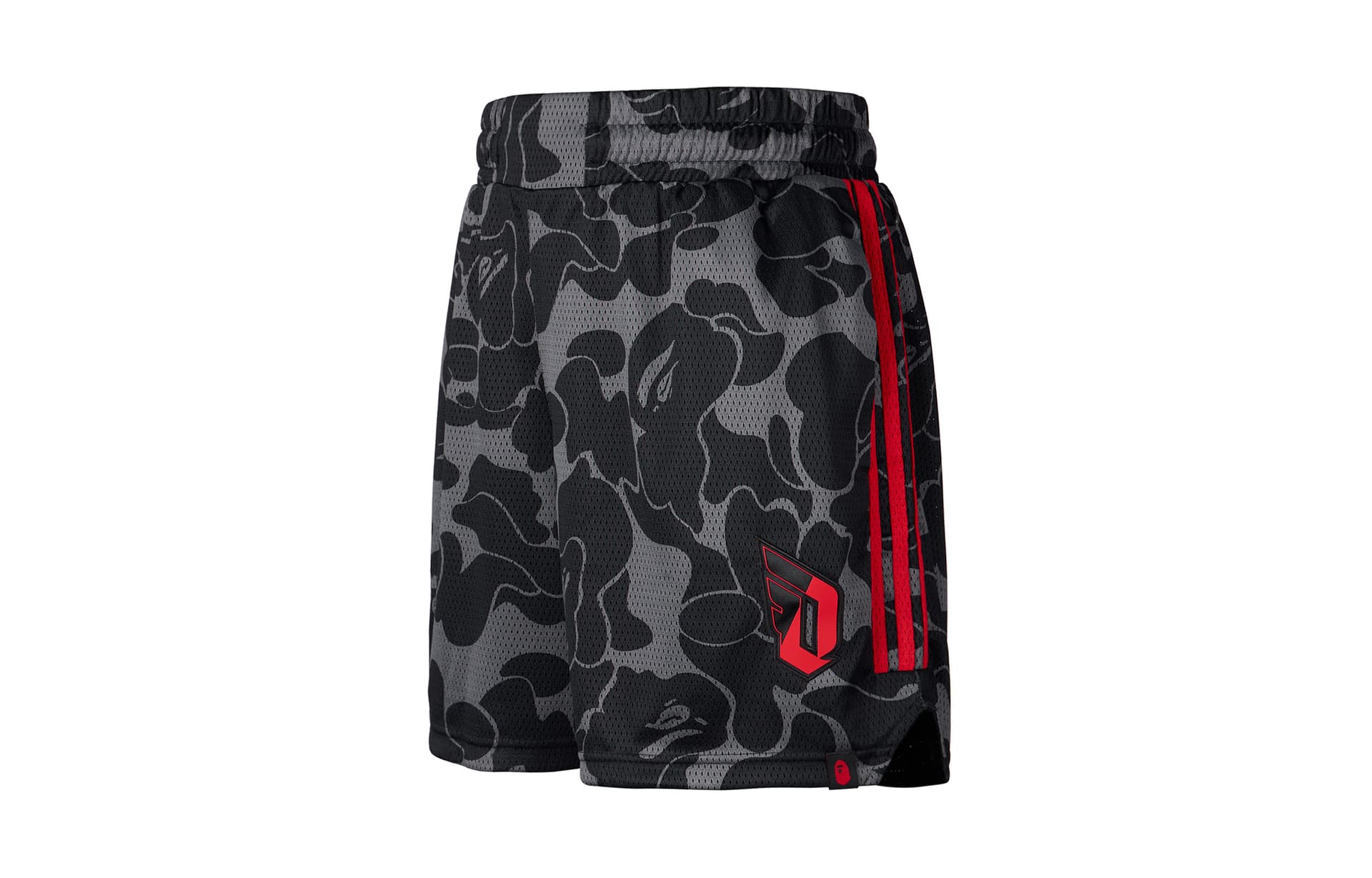 Баскетбольные шорты adidas x BAPE Dame 9 Carbon Grey - изображение 2