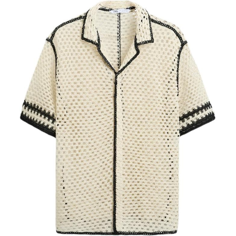 Рубашка ZARA Retro Short Sleeve Shirt - изображение 1