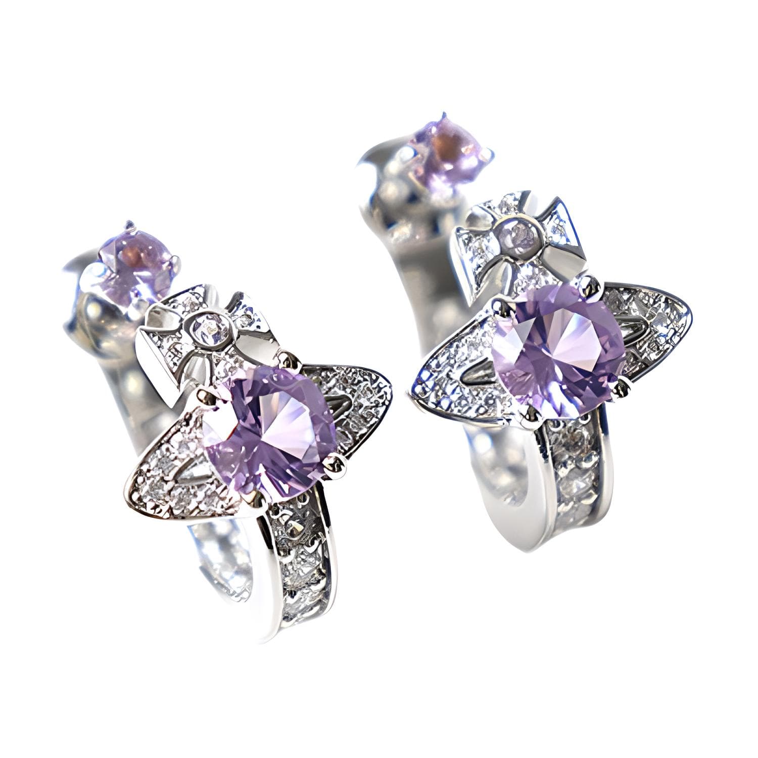 Серьги Vivienne Westwood Maitena MAITENA EARRINGS сферический узор латунь серьги унисекс парный серебристый/фиолетовый - изображение 4