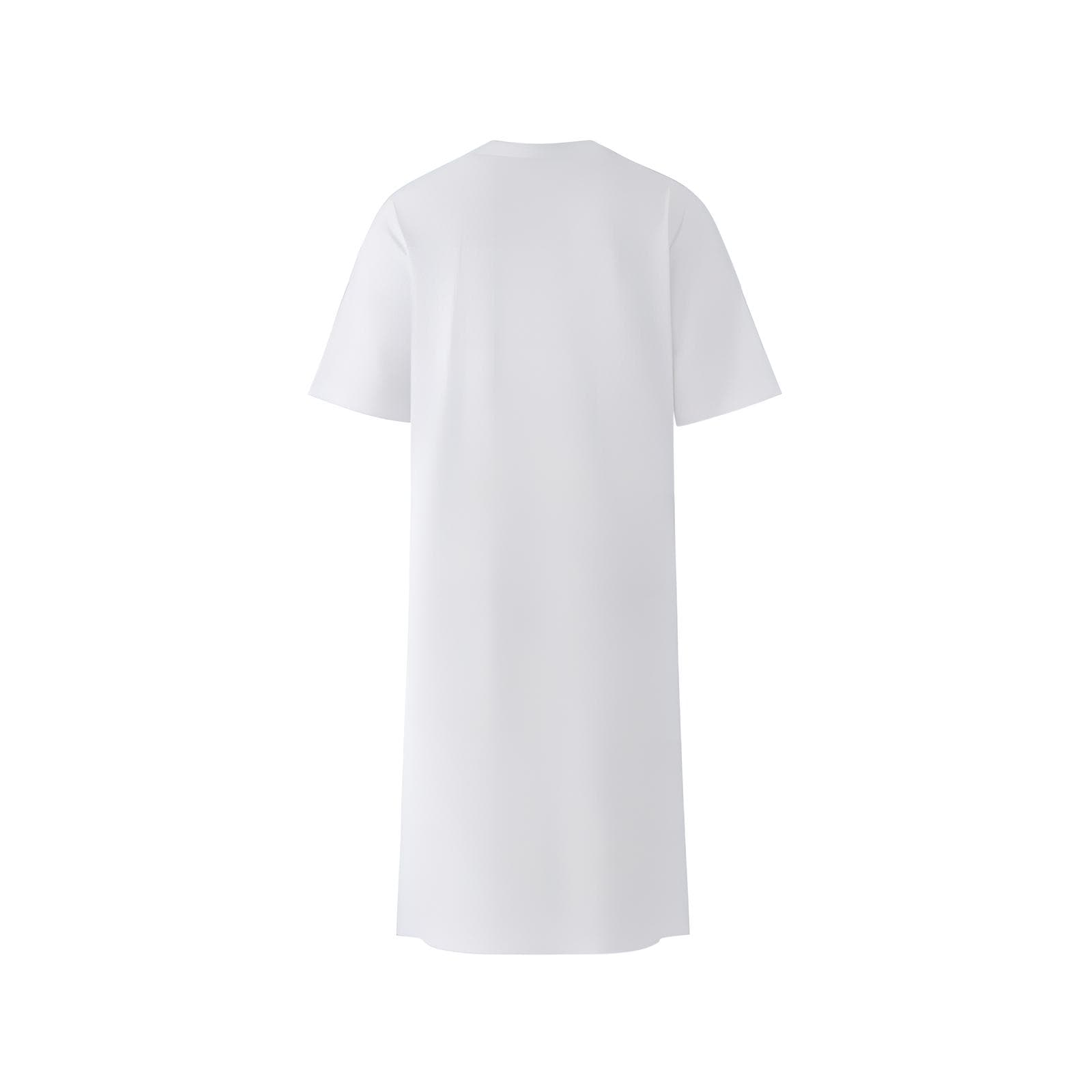 Платье ARMANI EXCHANGEAE Короткое платье с короткими рукавами женское белое - изображение 2