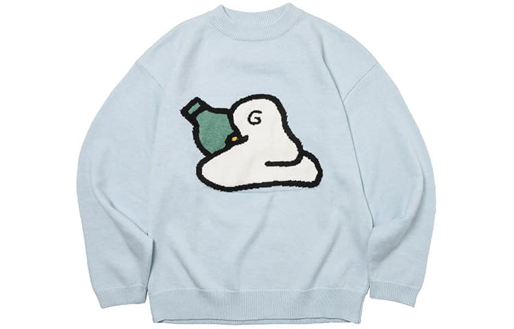 Кофта ROARINGWILD AW21 Beer Duck Jacquard Crewneck Sweater Blue - изображение 1