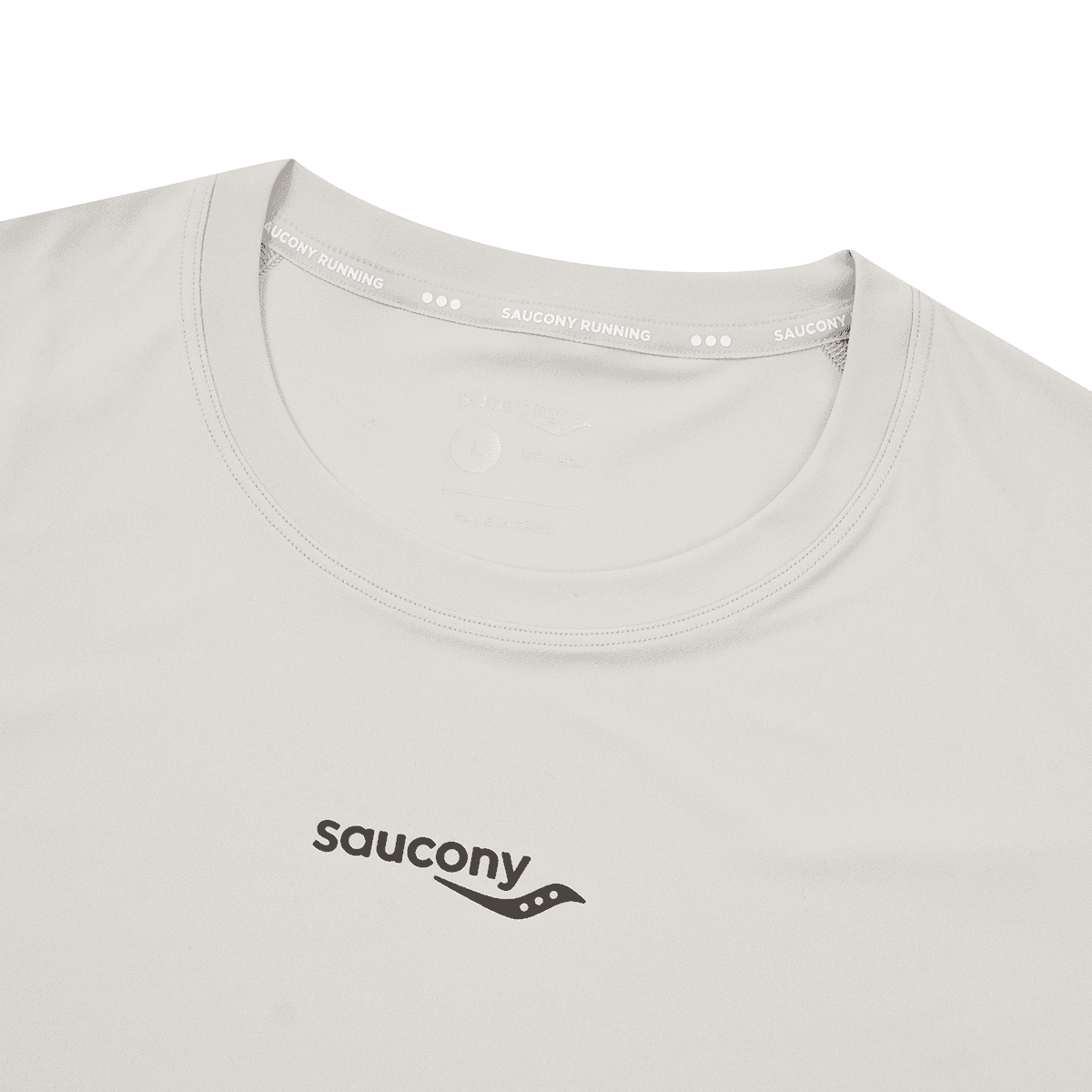 Saucony Бег T-Shirt Мужская Светло-хаки - изображение 3
