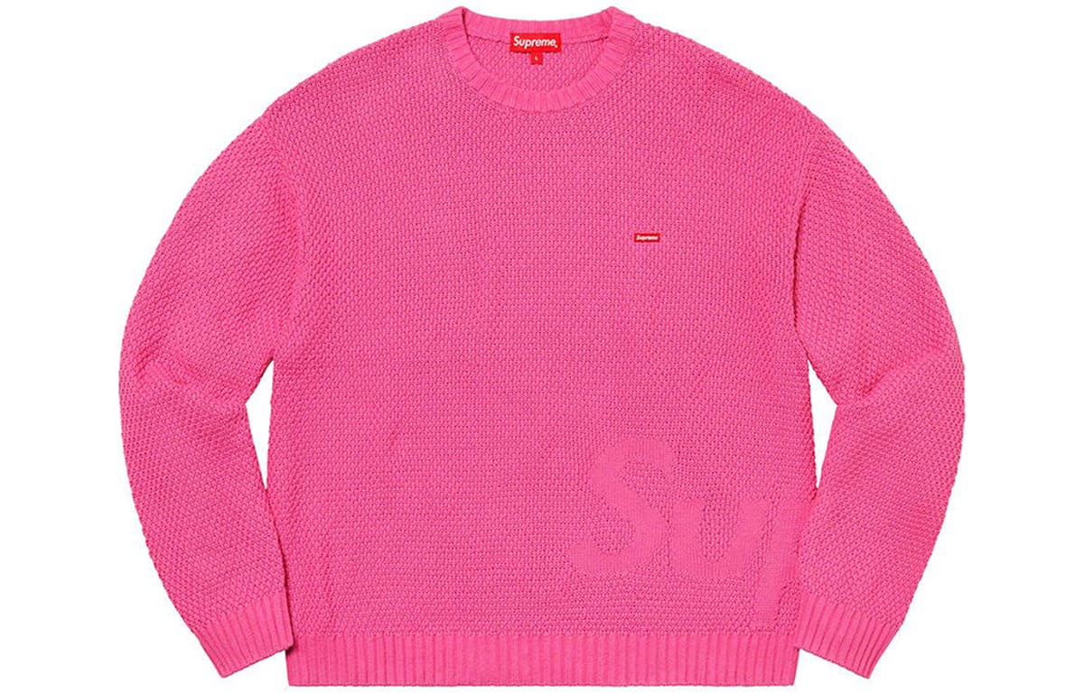 Кофта Supreme FW20 Week 3 Textured Small Box Sweater Logo - изображение 1