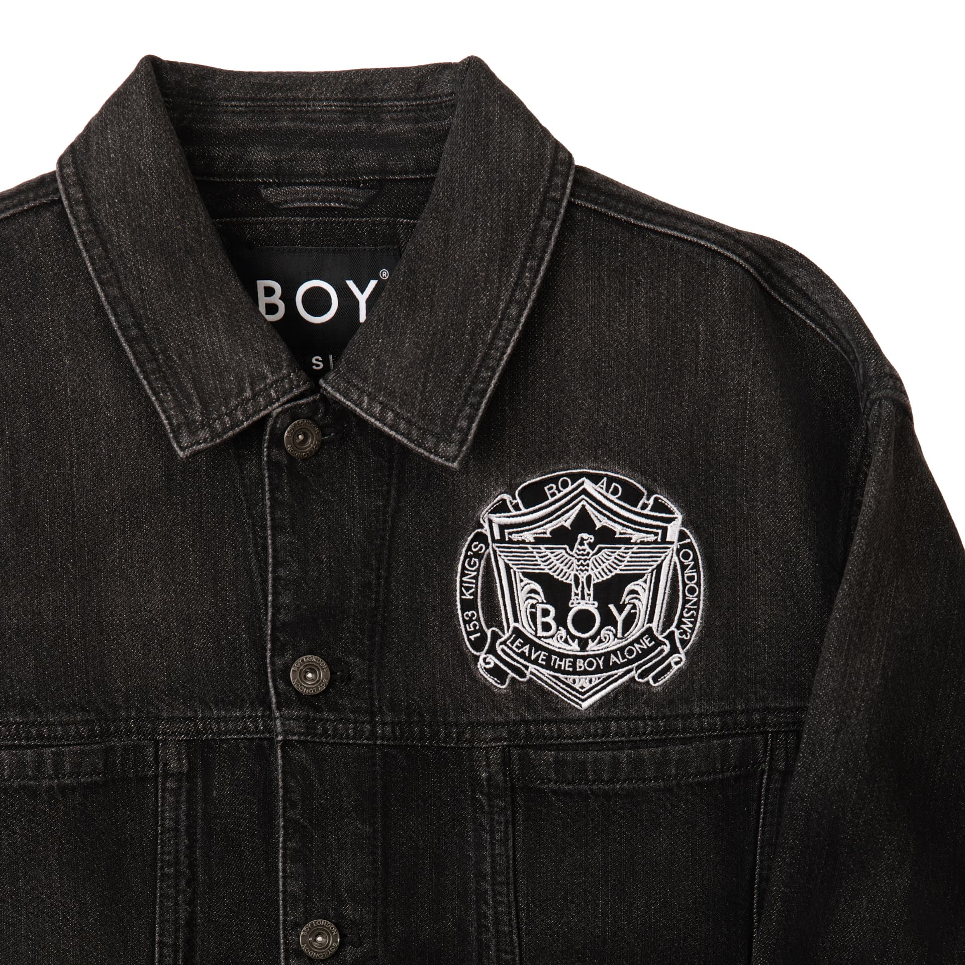 Джинсовая куртка BOY LONDON Деним Куртка Унисекс Черный - изображение 3