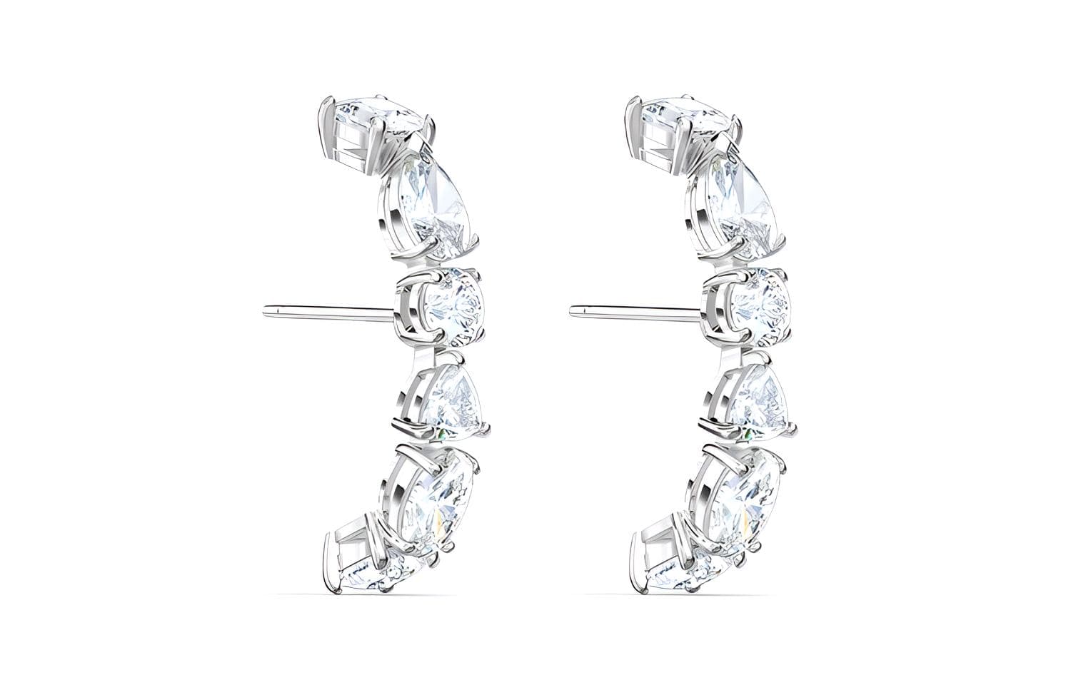 Серьги Swarovski Tennis Deluxe Mixed Earrings - изображение 2