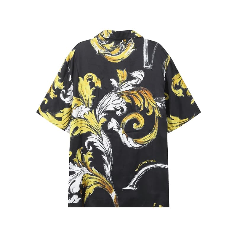 Рубашка VERSACE JEANS COUTURE SS25 Рубашка Мужская Черная Золото - изображение 2