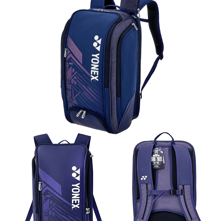 Рюкзак YONEX Искусственная кожа с текстильным рюкзаком стандартный (стандартный) унисекс темно-синий - изображение 4