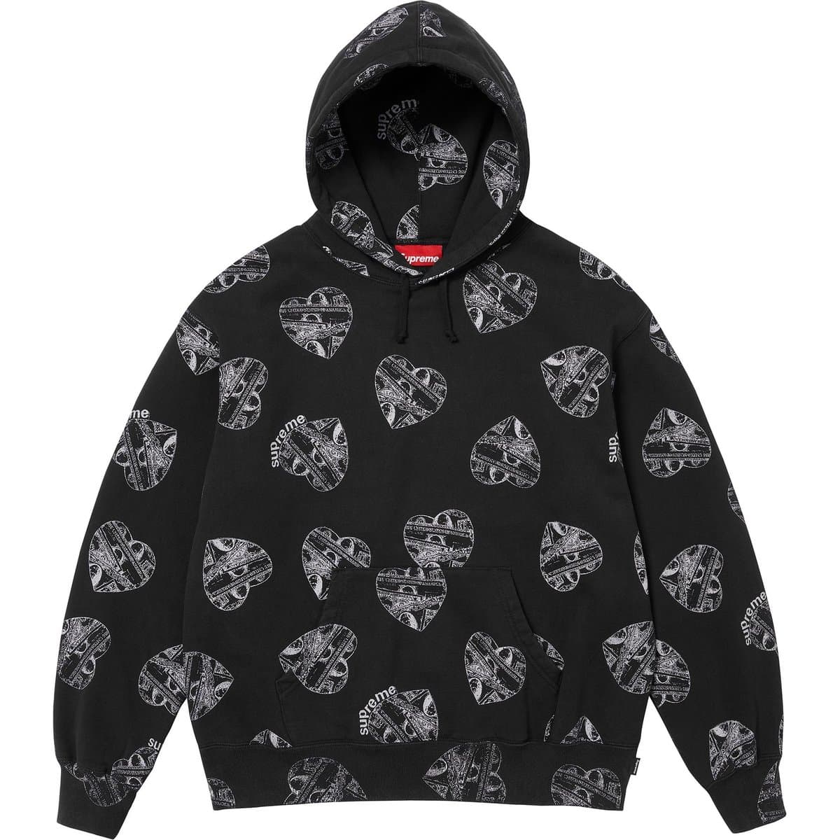 Худи Supreme FW24 Неделя9 Любовь Наличные Толстовка Унисекс - изображение 1
