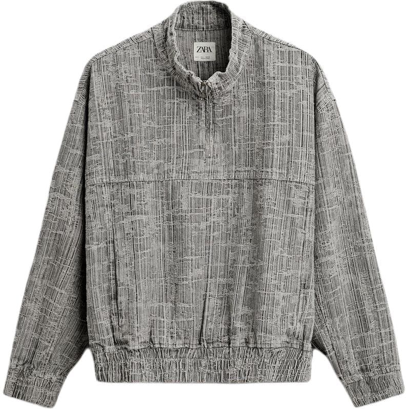 Кофта ZARA Cotton Loose Denim Sweatshirt Black - изображение 1