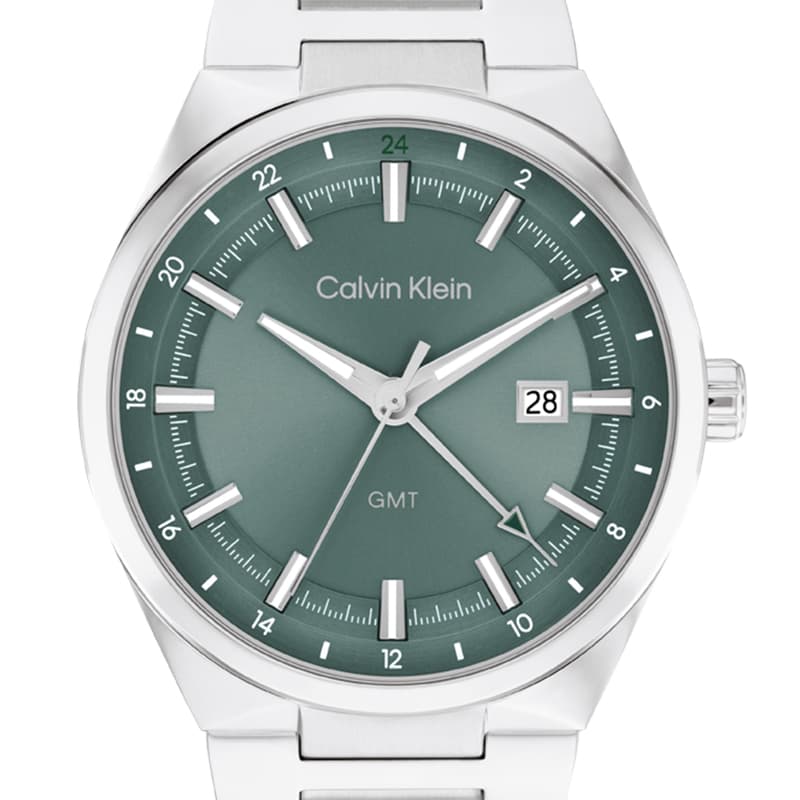Механические часы Часы Calvin Klein с кварцевым механизмом ремешок из нержавеющей стали зеленый циферблат мужские часы - изображение 4