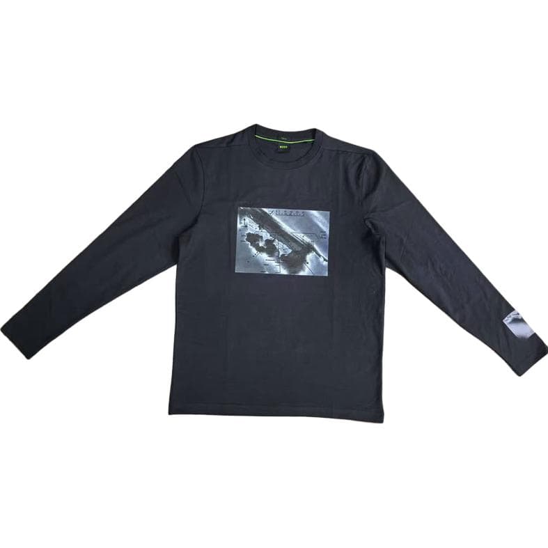 Футболка Hugo Boss SS25 T Рубашка Мужская Черная Синяя - изображение 1