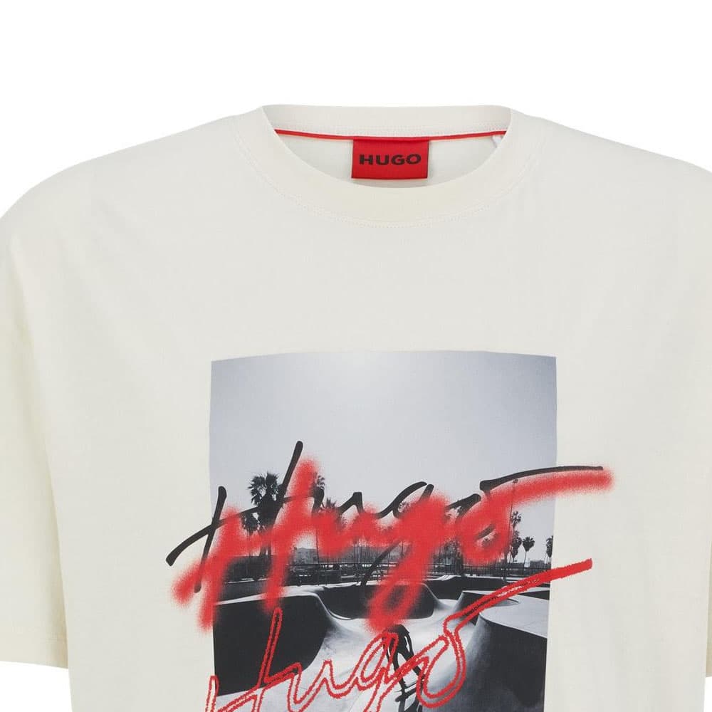 Футболка Hugo Boss Белые Мужские T-рубашки - изображение 4