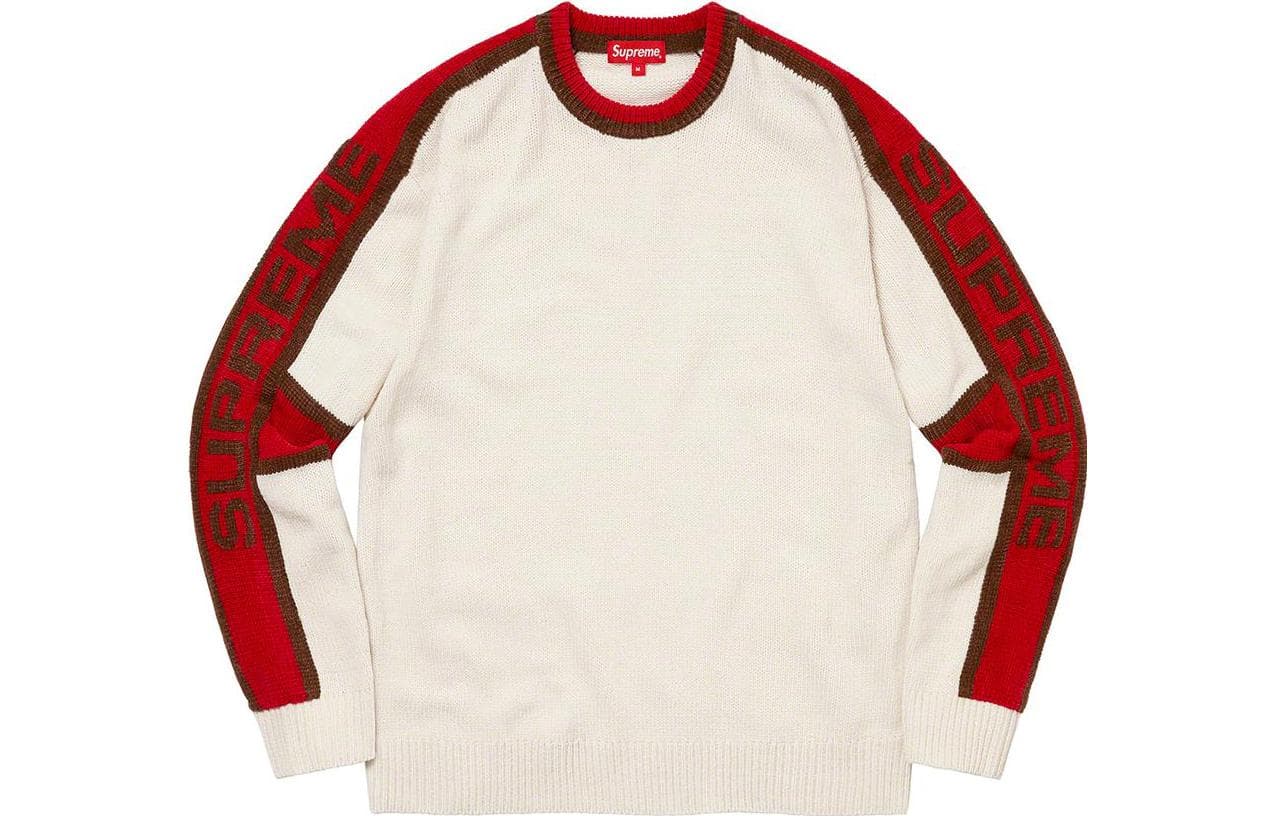 Кофта Supreme FW22 Week 15 Stripe Chenille Sweater Logo - изображение 1