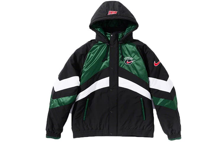 Куртка Supreme x Nike SS19 Waterproof Nylon Jacket Green - изображение 1