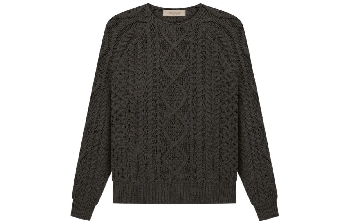 Кофта Fear of God Essentials FW22 Cable Knit Off Black - изображение 1