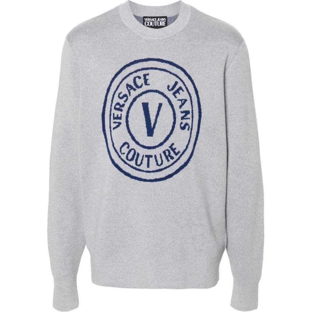 Кофта VERSACE JEANS COUTURE Свитер Мужской Серый - изображение 1