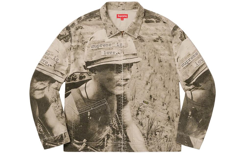 Куртка Supreme Is Love Denim Work Jacket Khaki - изображение 1