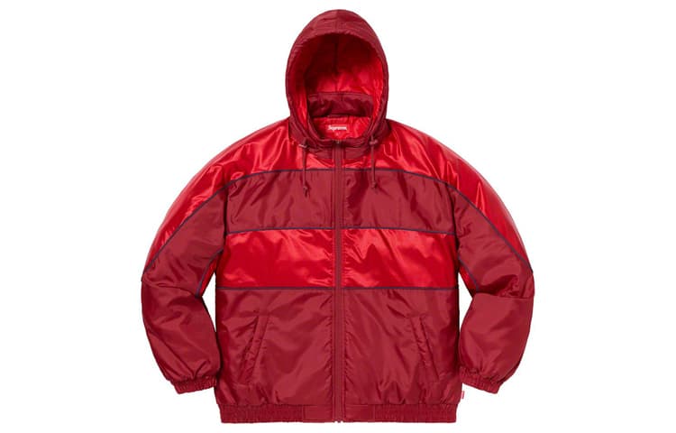 Куртка Supreme FW19 Sports Piping Puffy Jacket Red - изображение 1