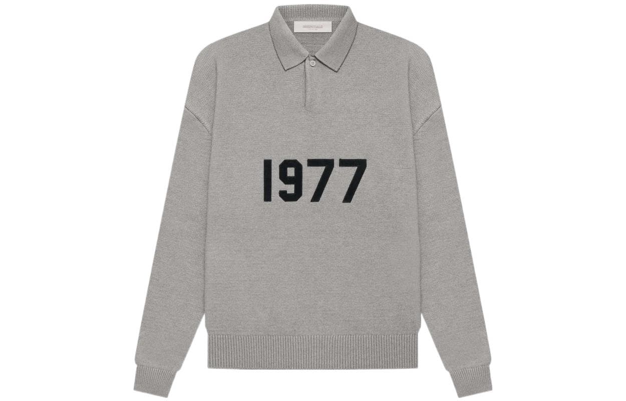 Fear of God Essentials 1977 SS22 Knit Ls Polo Dark Oatmeal - изображение 1