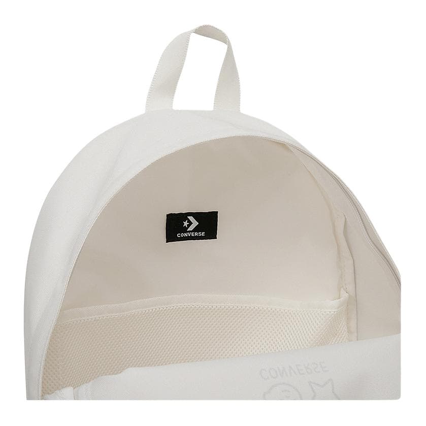 Рюкзак Converse Noritake Рюкзак унисекс с принтом логотипа, молния, полиэстер, белый - изображение 5