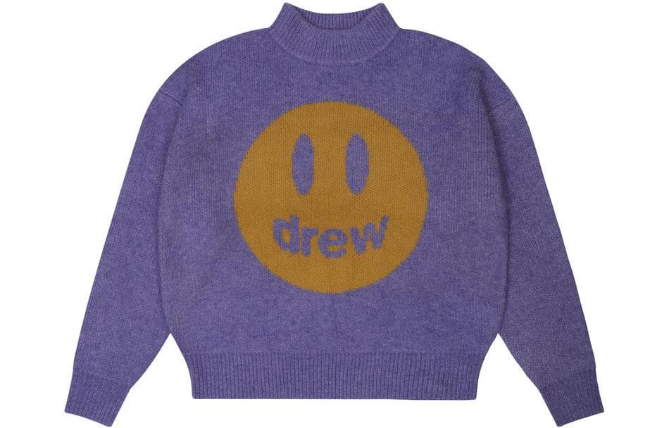 Кофта Drew House Mascot Funnel Neck Sweater - Mascot Heather Amethyst - изображение 1