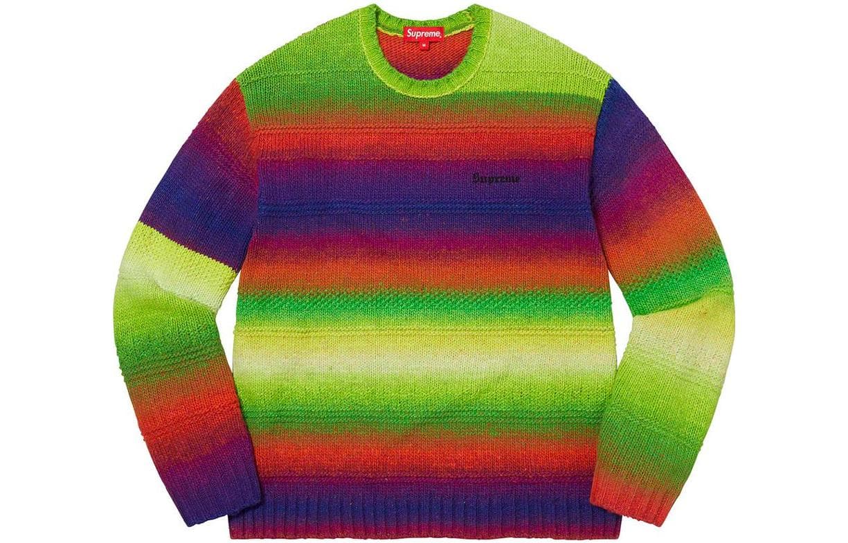 Кофта Supreme FW22 Week 3 Gradient Stripe Sweater Logo - изображение 1