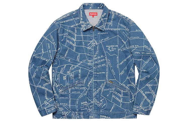 Куртка Supreme SS19 Gonz Map Work Jacket - изображение 1