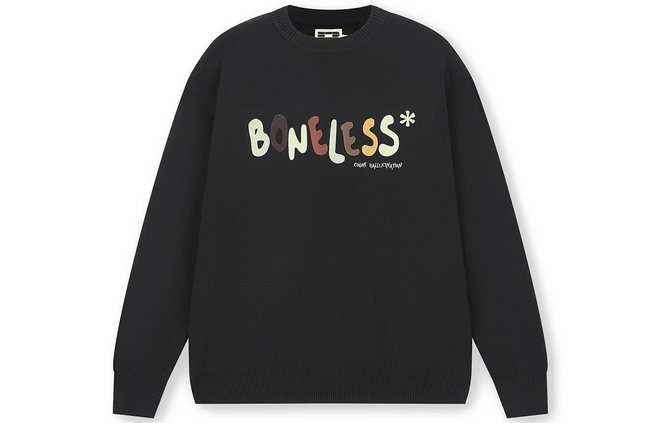 Кофта BONELESS x Logo свитер унисекс минималистичный круглый вырез экстра свободный драпированный - изображение 1