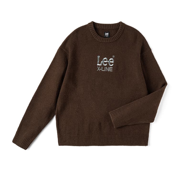 Кофта Lee FW24 Свитер Унисекс Темно-Коричневый - изображение 1