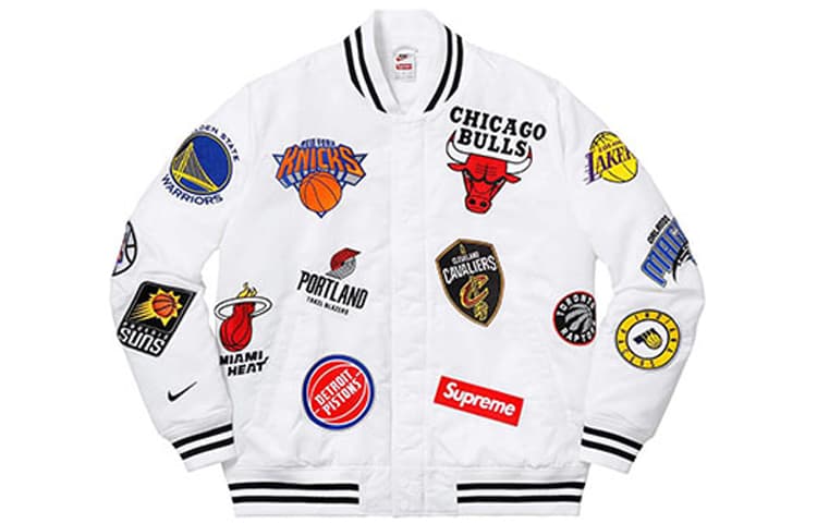 Куртка Supreme x Nike NBA Teams Warm-Up Jacket White - изображение 1