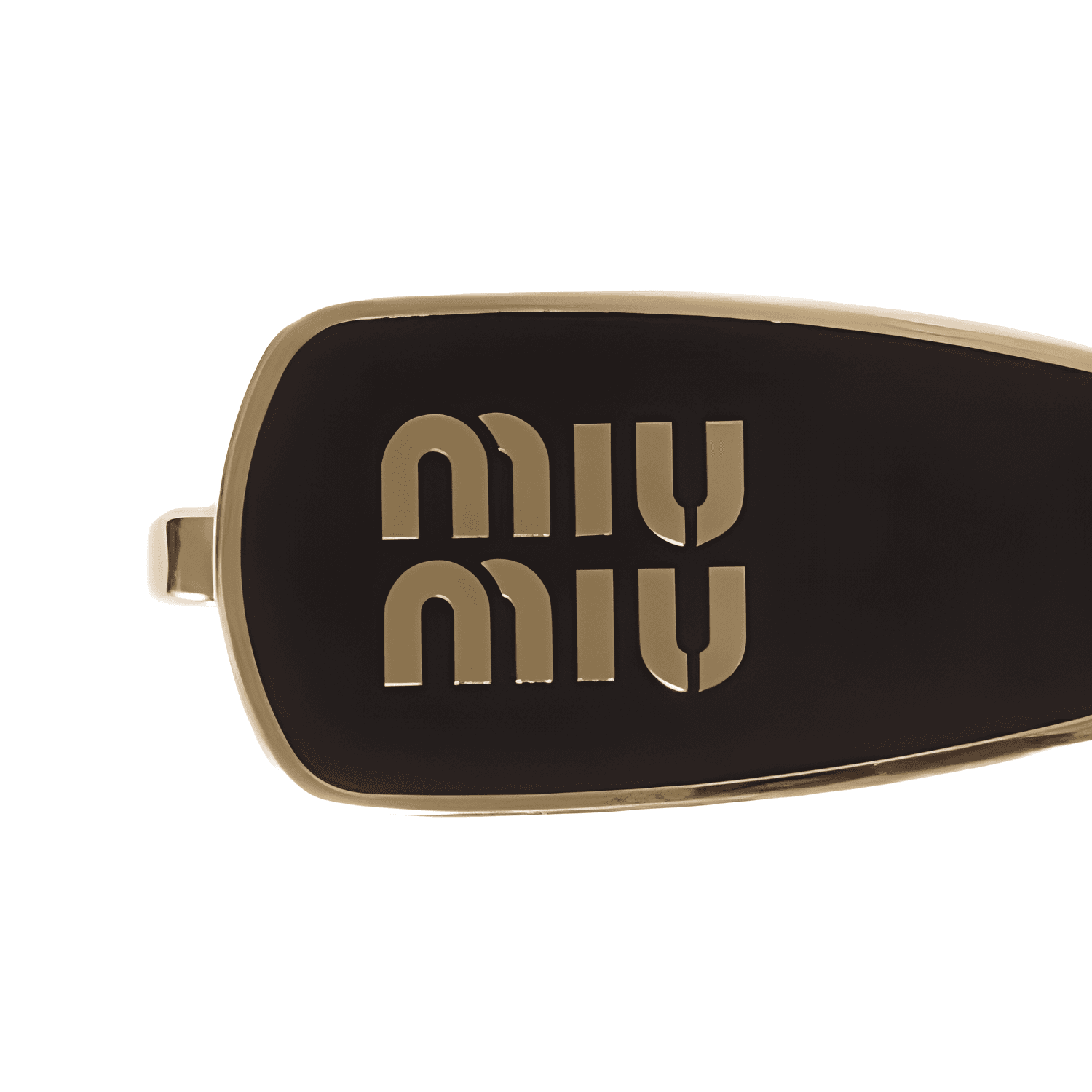 Заколка MIU MIU Эмалевые металлические заколки для волос Женские Черные - изображение 3