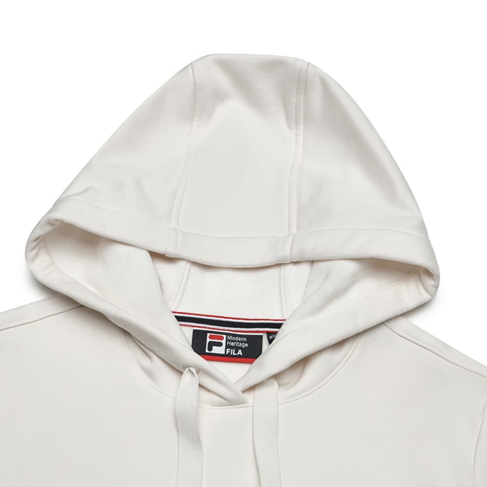 Худи FILA WHITE С флисовой подкладкой Термический Трендовый Повседневный Универсальный Вязаная Ткань Толстовка с капюшоном - изображение 3