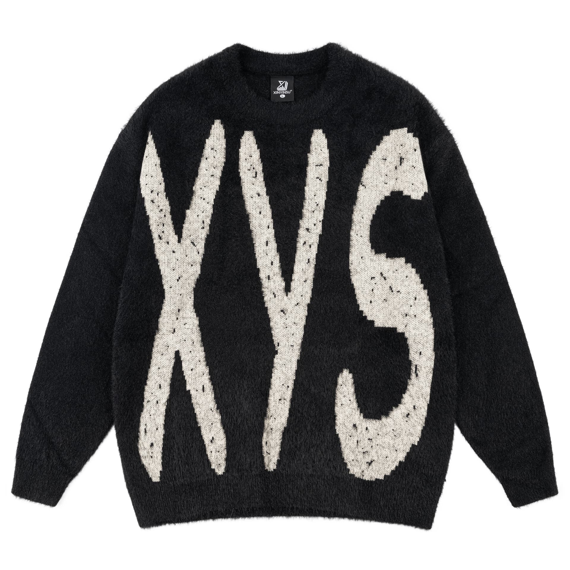 Кофта XINYINSU 24FW Свитер Унисекс Черный - изображение 1