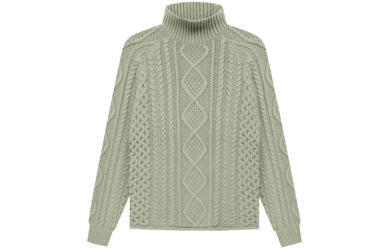 Кофта Fear of God Essentials SS22 Cable Knit Turtleneck Seafoam - изображение 1
