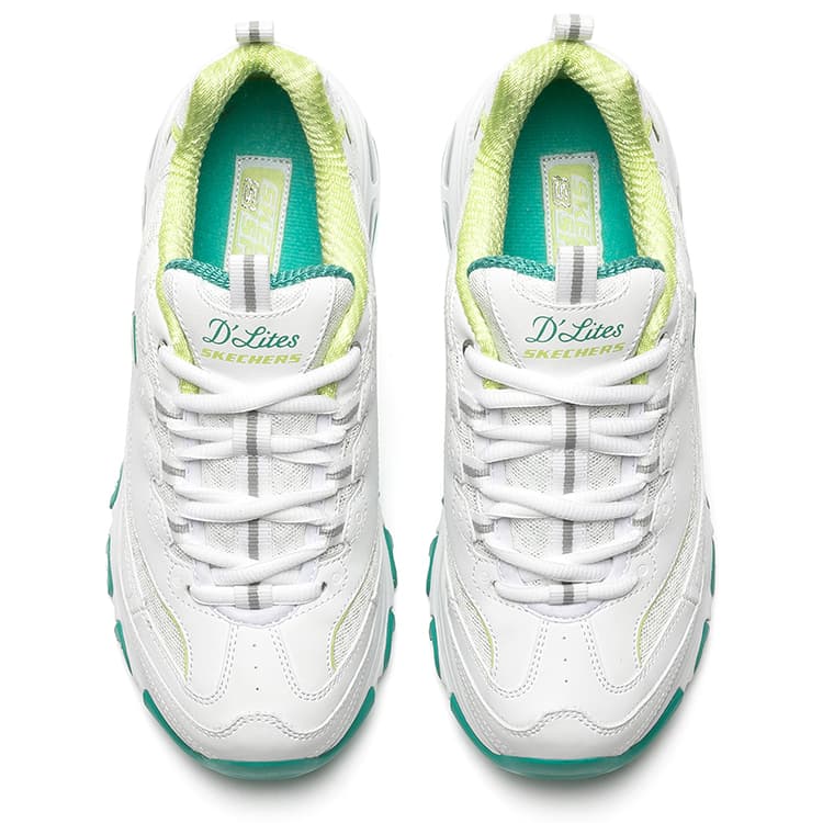 Кроссовки Skechers D'LITES 1.0 White Green - изображение 4